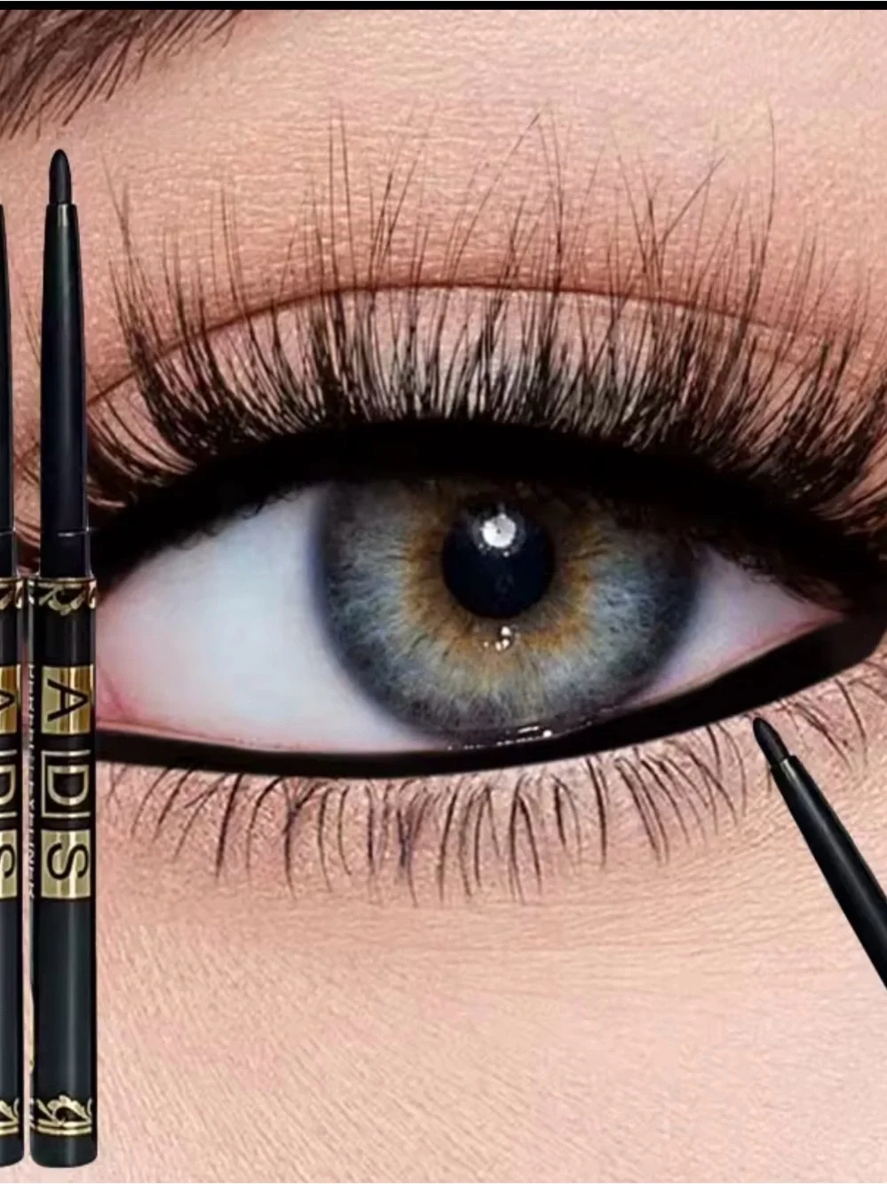 3 Pack Black Waterproof Eyeliner Pencils Long Lasting Smudge Proof